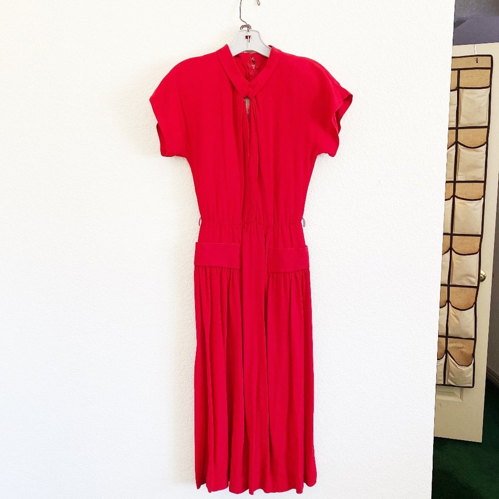 Joseph Magnin Vintage Red Dress